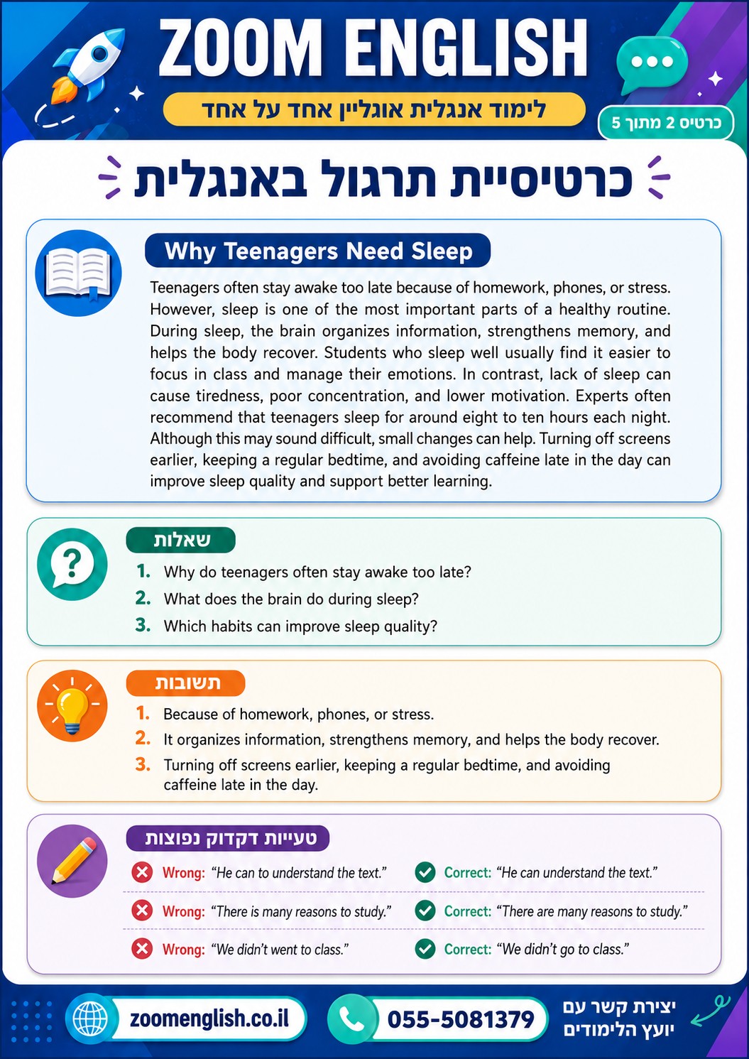 100 נושאים לכתיבה באנגלית לפי רמה עם הסברים ודוגמאות