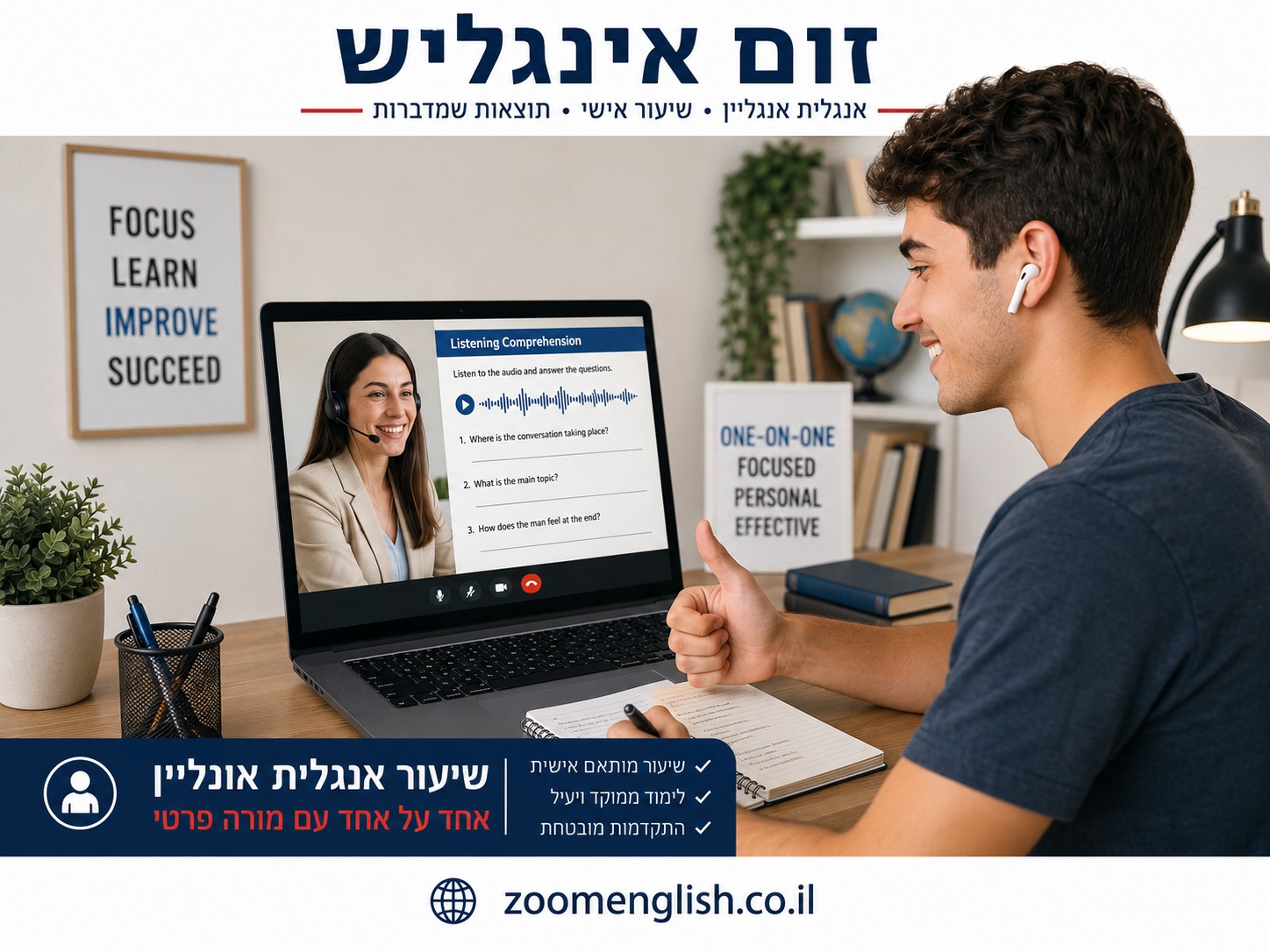 רוצה ללמוד אנגלית שוטפת ואתה בכיתה ח׳? המדריך שיעזור לך להתחיל לדבר בביטחון